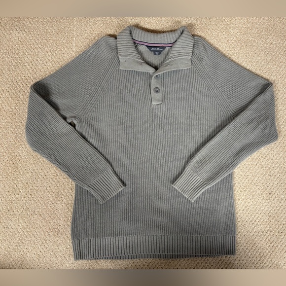 Eddie Bauer Other - Eddie Bauer Men’s Gray Ribbed Knit Sweater – Size Large